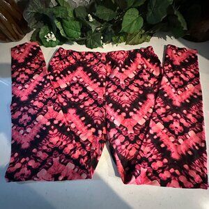No Boundaries L/G (11-13) Pink & Black Tie-Dye Leggings